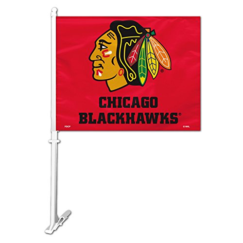 Official National Hockey League Fan Shop Authentic NHL 2-pack Car Flag (Chicago Blackhawks)