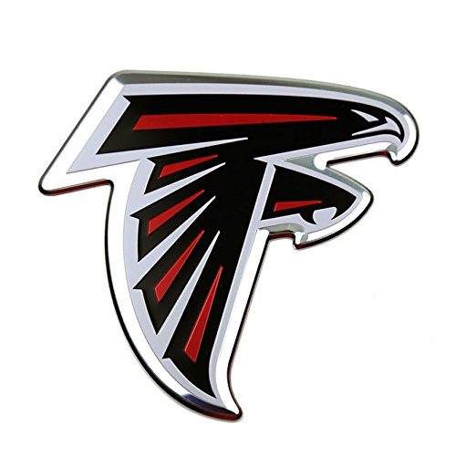 Official National Football League Fan Shop Licensed NFL Shop Authentic Chrome License Plate Frame and Colored Auto Emblem (Atalanta Falcons)