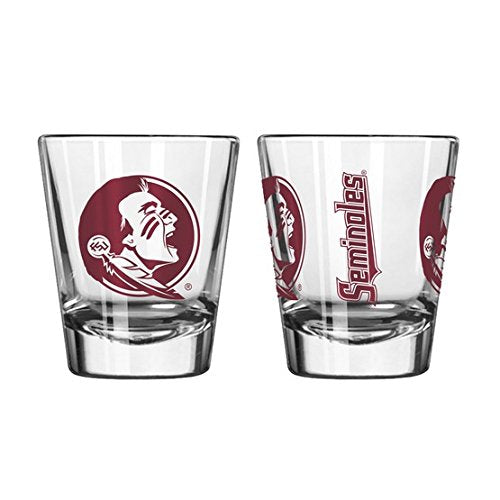 Official Fan Shop Authentic NCAA Logo 2 oz. Shot Glasses 2-Pack Bundle. Show your School and Team Pride at home, your Bar or at the Tailgate. Great Collegiate Gift
