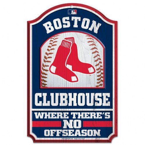 WinCraft Official Major League Baseball Fan Shop Authentic MLB Fan Cave Man Cave Premium Wooden Clubhouse Sign