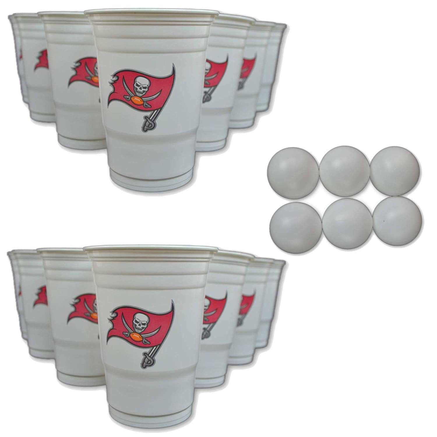 Siskiyou/Sport Mania NFL Fan Shop Beer Pong Set. Rep Your Favorite Team with The Classic Game of Beer Pong at Home or at The Tailgate Party - Comes with 22 Cups and 6 Ping Pong Balls
