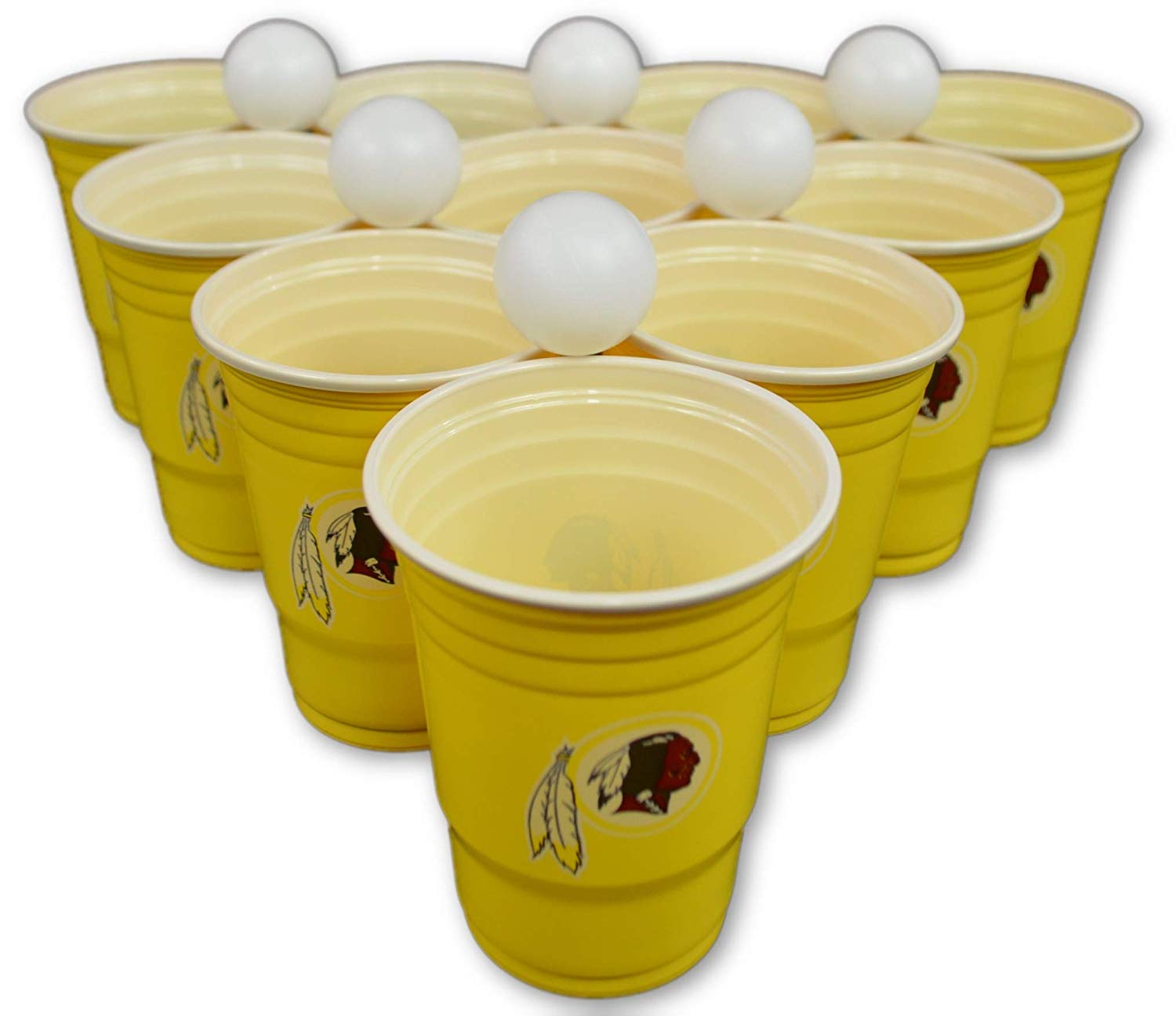 Siskiyou/Sport Mania NFL Fan Shop Beer Pong Set. Rep Your Favorite Team with The Classic Game of Beer Pong at Home or at The Tailgate Party - Comes with 22 Cups and 6 Ping Pong Balls
