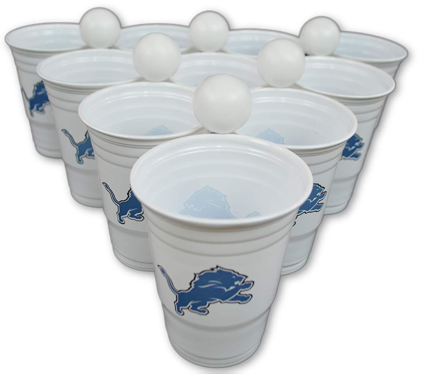 Siskiyou/Sport Mania NFL Fan Shop Beer Pong Set. Rep Your Favorite Team with The Classic Game of Beer Pong at Home or at The Tailgate Party - Comes with 22 Cups and 6 Ping Pong Balls
