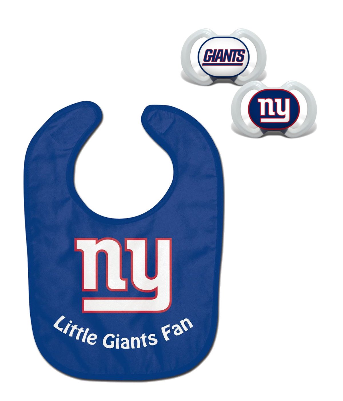 Official NFL Fan Shop Authentic Baby Pacifier and Bib Bundle Set. Start Out Early in Joining The Fan Club and Show Support for Your Favorite Football Team