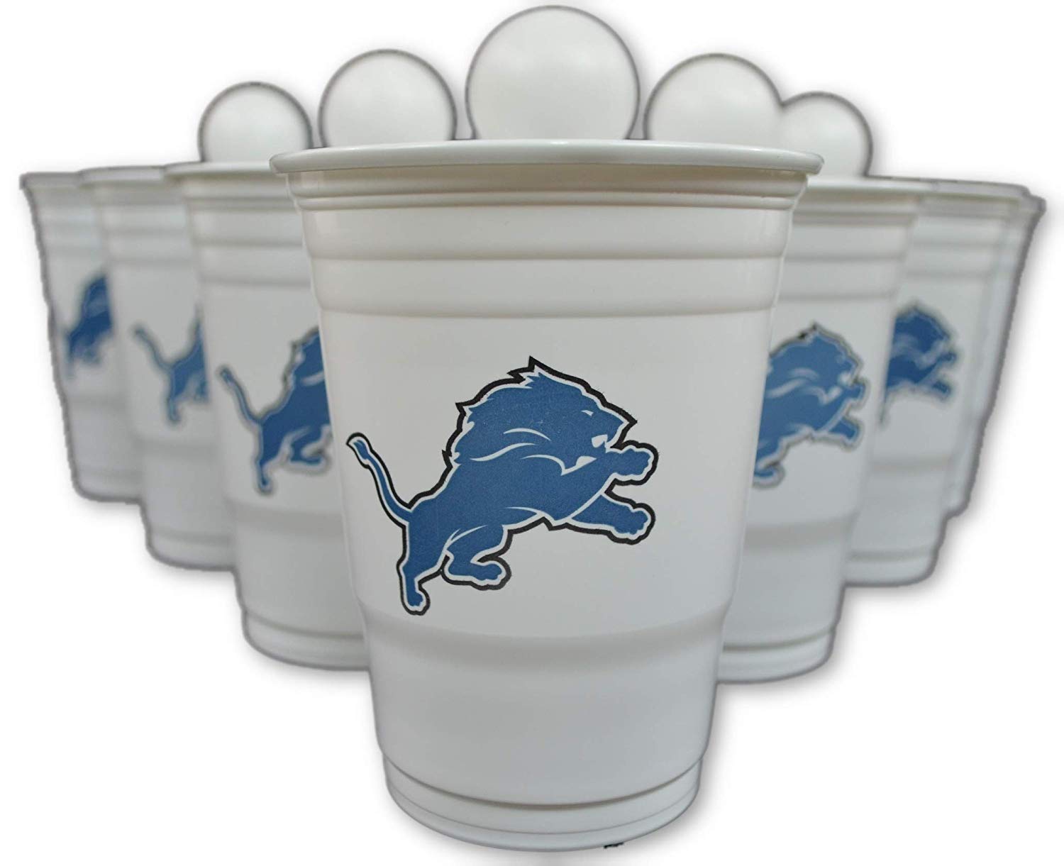 Siskiyou/Sport Mania NFL Fan Shop Beer Pong Set. Rep Your Favorite Team with The Classic Game of Beer Pong at Home or at The Tailgate Party - Comes with 22 Cups and 6 Ping Pong Balls