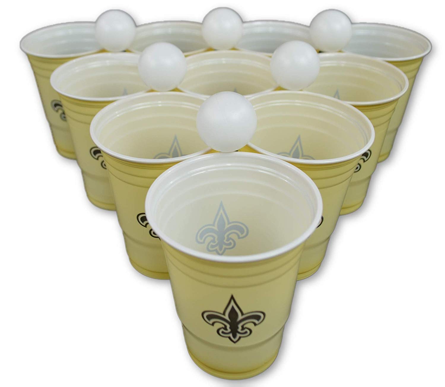 Siskiyou/Sport Mania NFL Fan Shop Beer Pong Set. Rep Your Favorite Team with The Classic Game of Beer Pong at Home or at The Tailgate Party - Comes with 22 Cups and 6 Ping Pong Balls