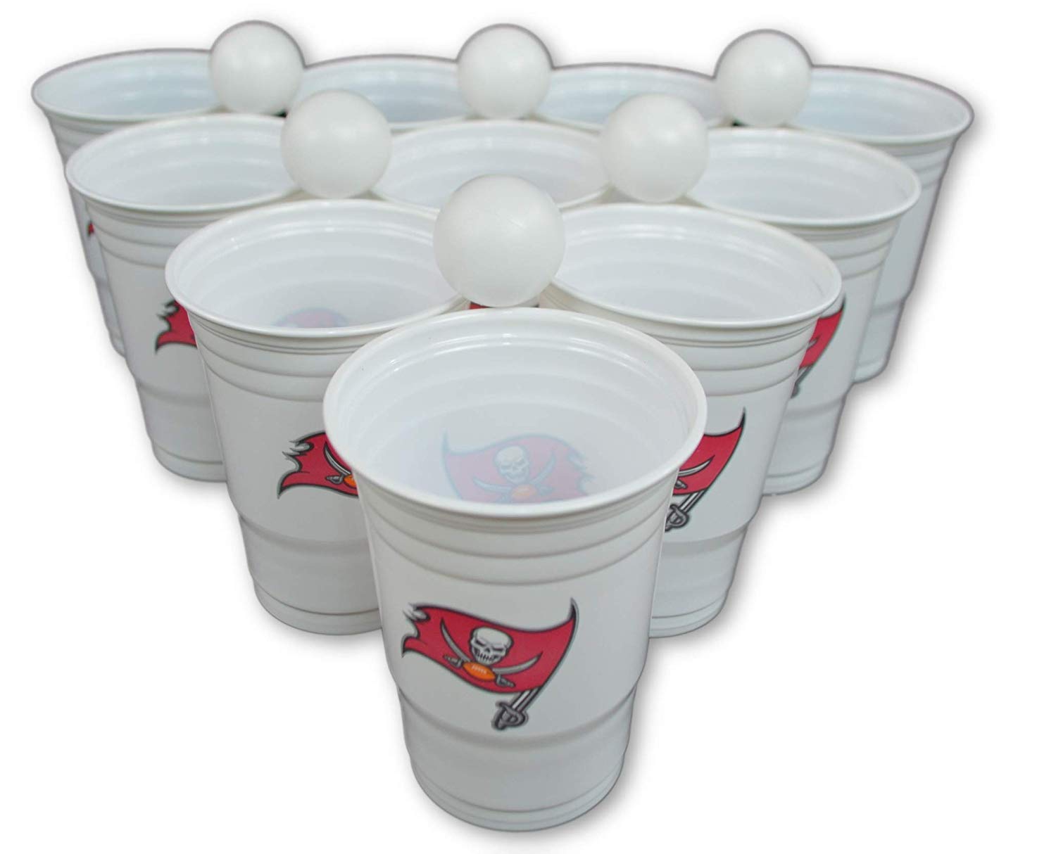Siskiyou/Sport Mania NFL Fan Shop Beer Pong Set. Rep Your Favorite Team with The Classic Game of Beer Pong at Home or at The Tailgate Party - Comes with 22 Cups and 6 Ping Pong Balls