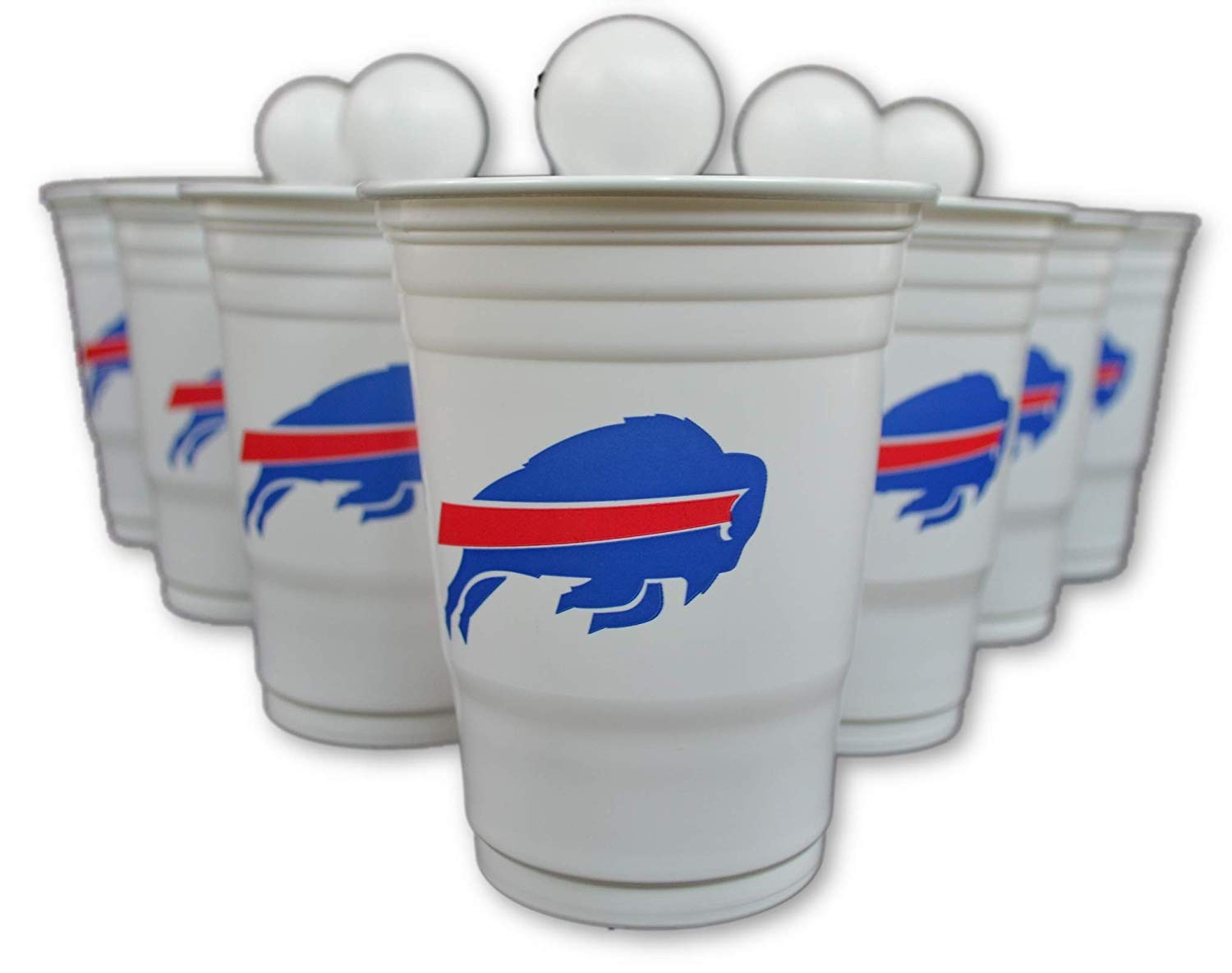 Siskiyou/Sport Mania NFL Fan Shop Beer Pong Set. Rep Your Favorite Team with The Classic Game of Beer Pong at Home or at The Tailgate Party - Comes with 22 Cups and 6 Ping Pong Balls