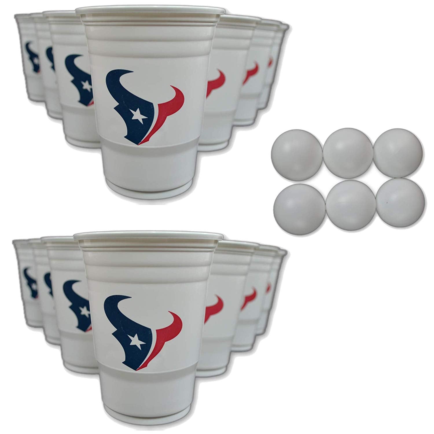 Siskiyou/Sport Mania NFL Fan Shop Beer Pong Set. Rep Your Favorite Team with The Classic Game of Beer Pong at Home or at The Tailgate Party - Comes with 22 Cups and 6 Ping Pong Balls