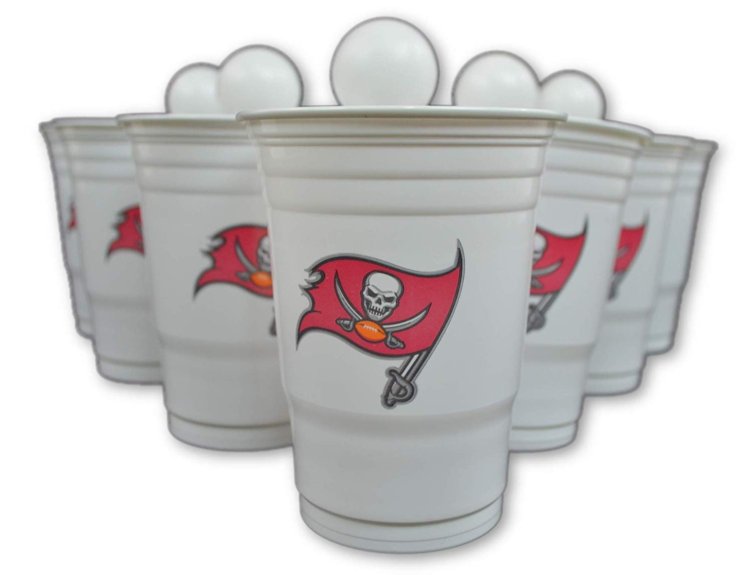 Siskiyou/Sport Mania NFL Fan Shop Beer Pong Set. Rep Your Favorite Team with The Classic Game of Beer Pong at Home or at The Tailgate Party - Comes with 22 Cups and 6 Ping Pong Balls