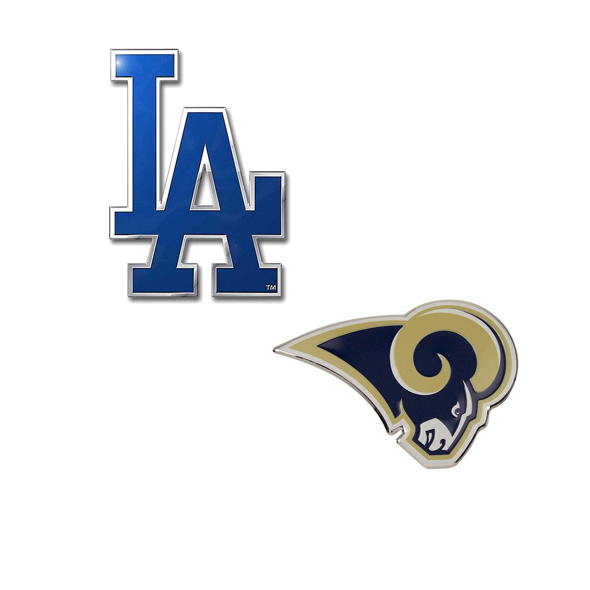 Professional Sports Teams Chrome Outlined Colored Auto Emblem. Emblems available in NFL and MLB sets or NHL and MLB sets. Show Pride in two Sports