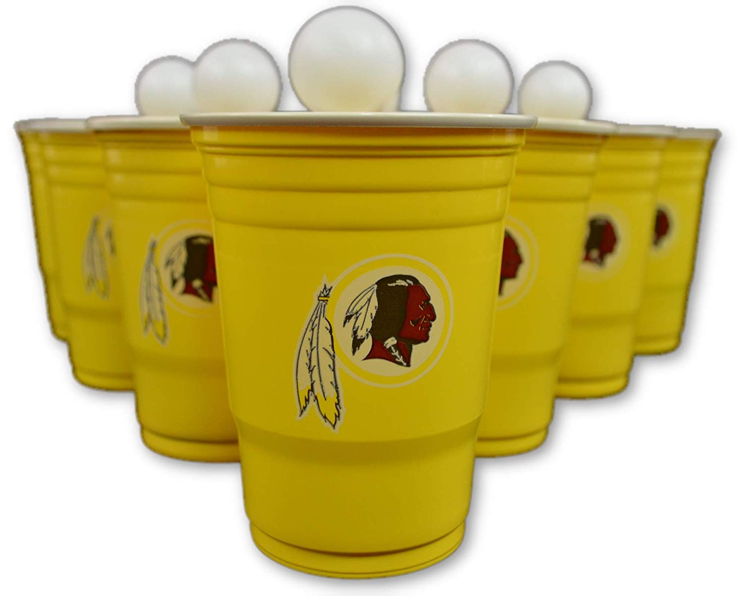 Siskiyou/Sport Mania NFL Fan Shop Beer Pong Set. Rep Your Favorite Team with The Classic Game of Beer Pong at Home or at The Tailgate Party - Comes with 22 Cups and 6 Ping Pong Balls