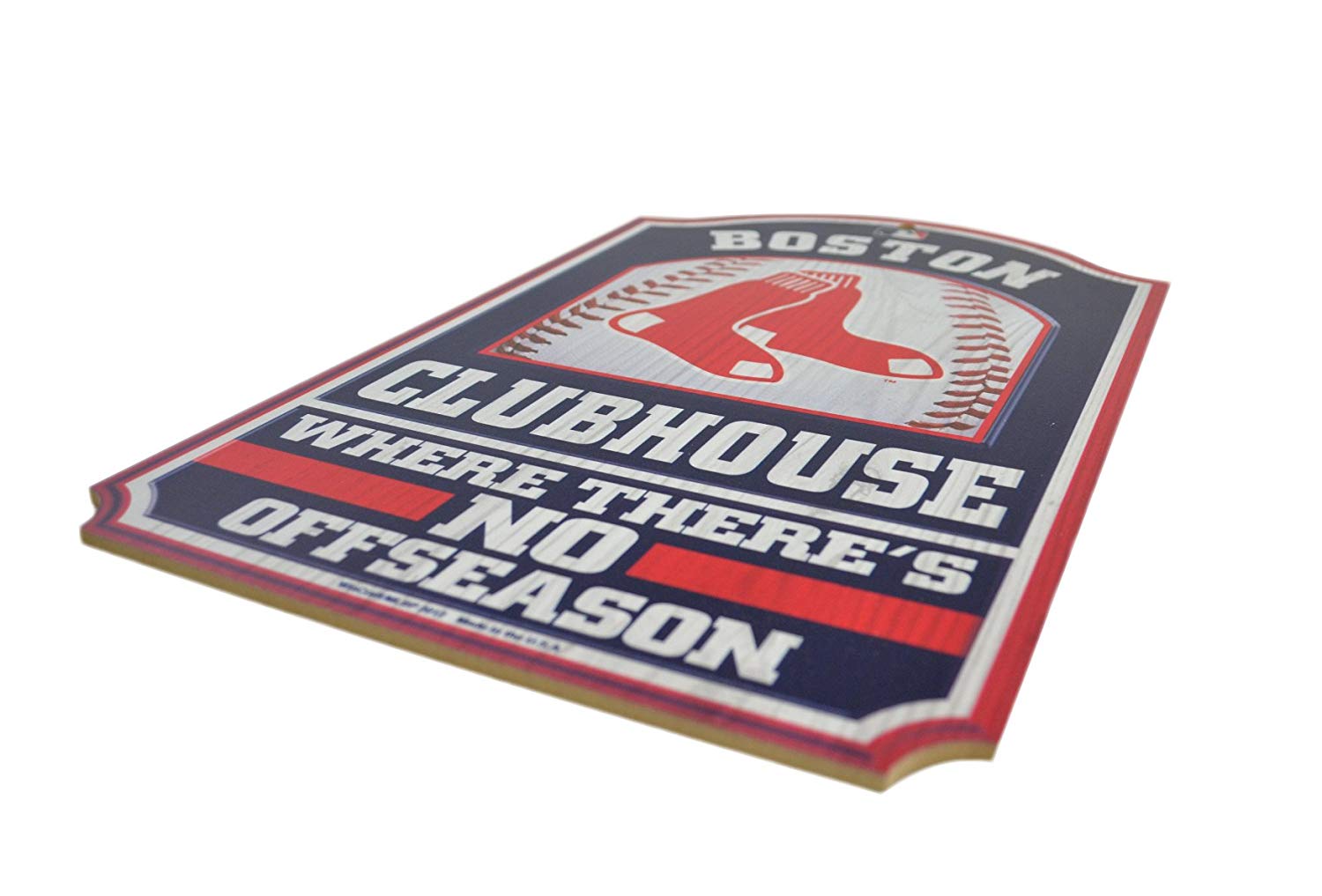 WinCraft Official Major League Baseball Fan Shop Authentic MLB Fan Cave Man Cave Premium Wooden Clubhouse Sign