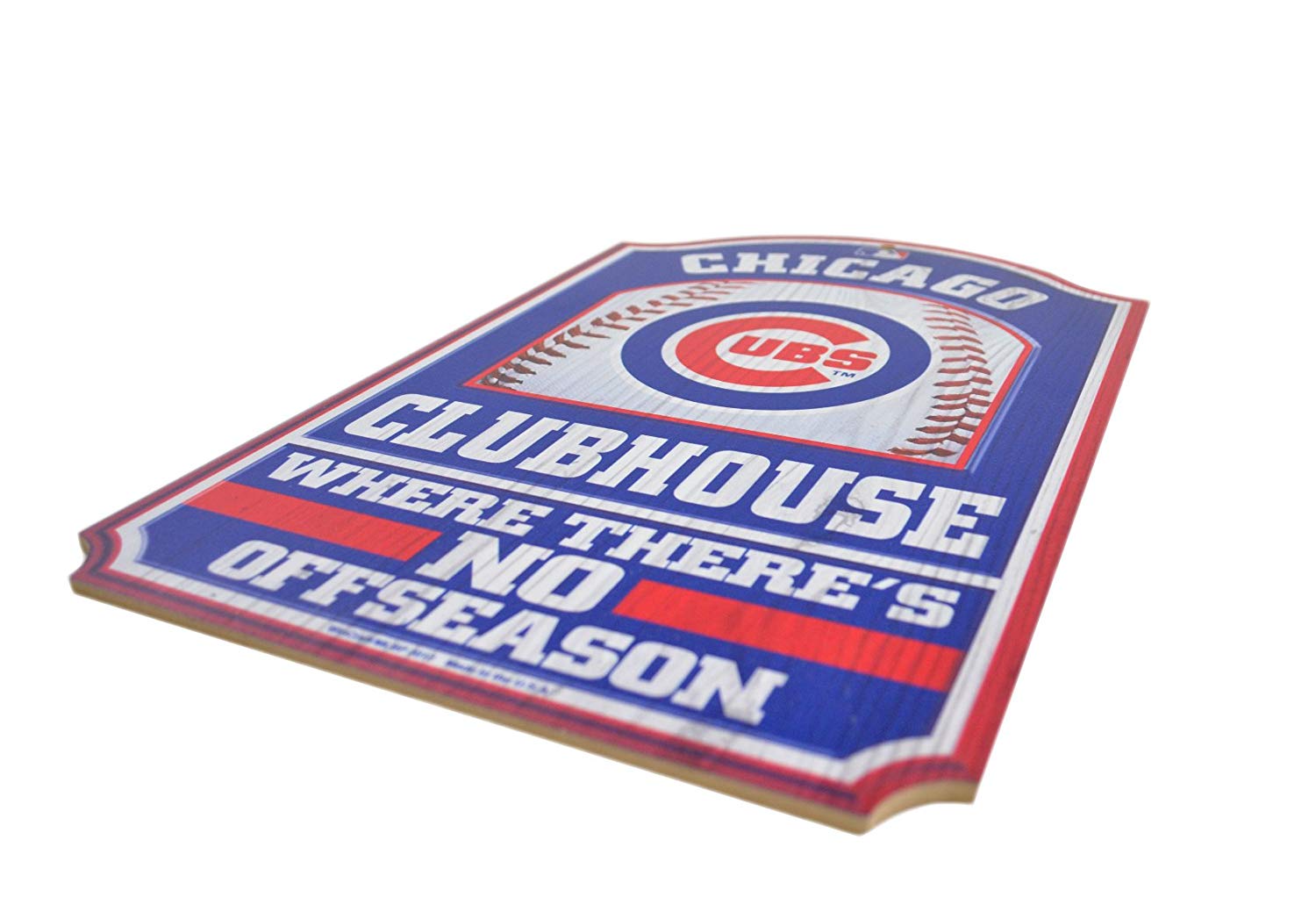 WinCraft Official Major League Baseball Fan Shop Authentic MLB Fan Cave Man Cave Premium Wooden Clubhouse Sign