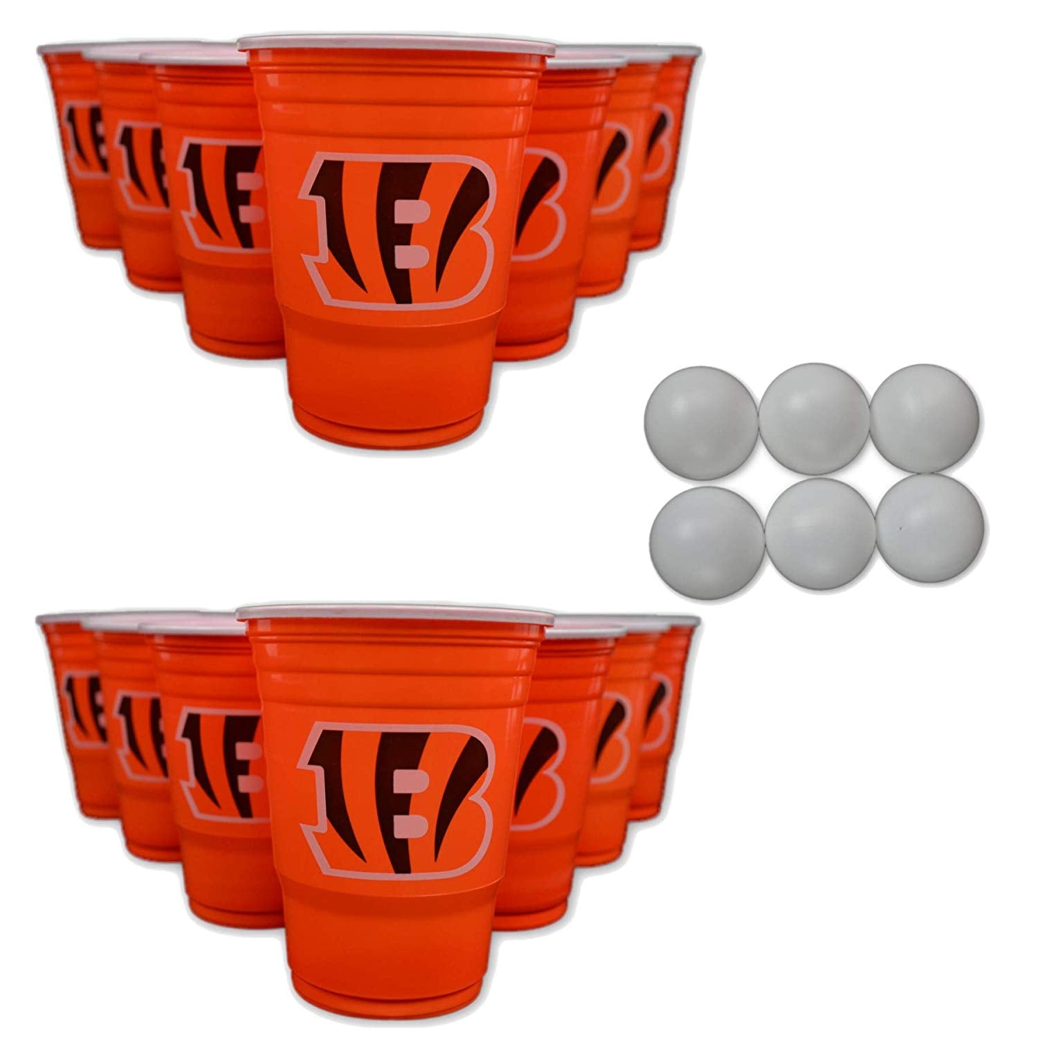 Siskiyou/Sport Mania NFL Fan Shop Beer Pong Set. Rep Your Favorite Team with The Classic Game of Beer Pong at Home or at The Tailgate Party - Comes with 22 Cups and 6 Ping Pong Balls