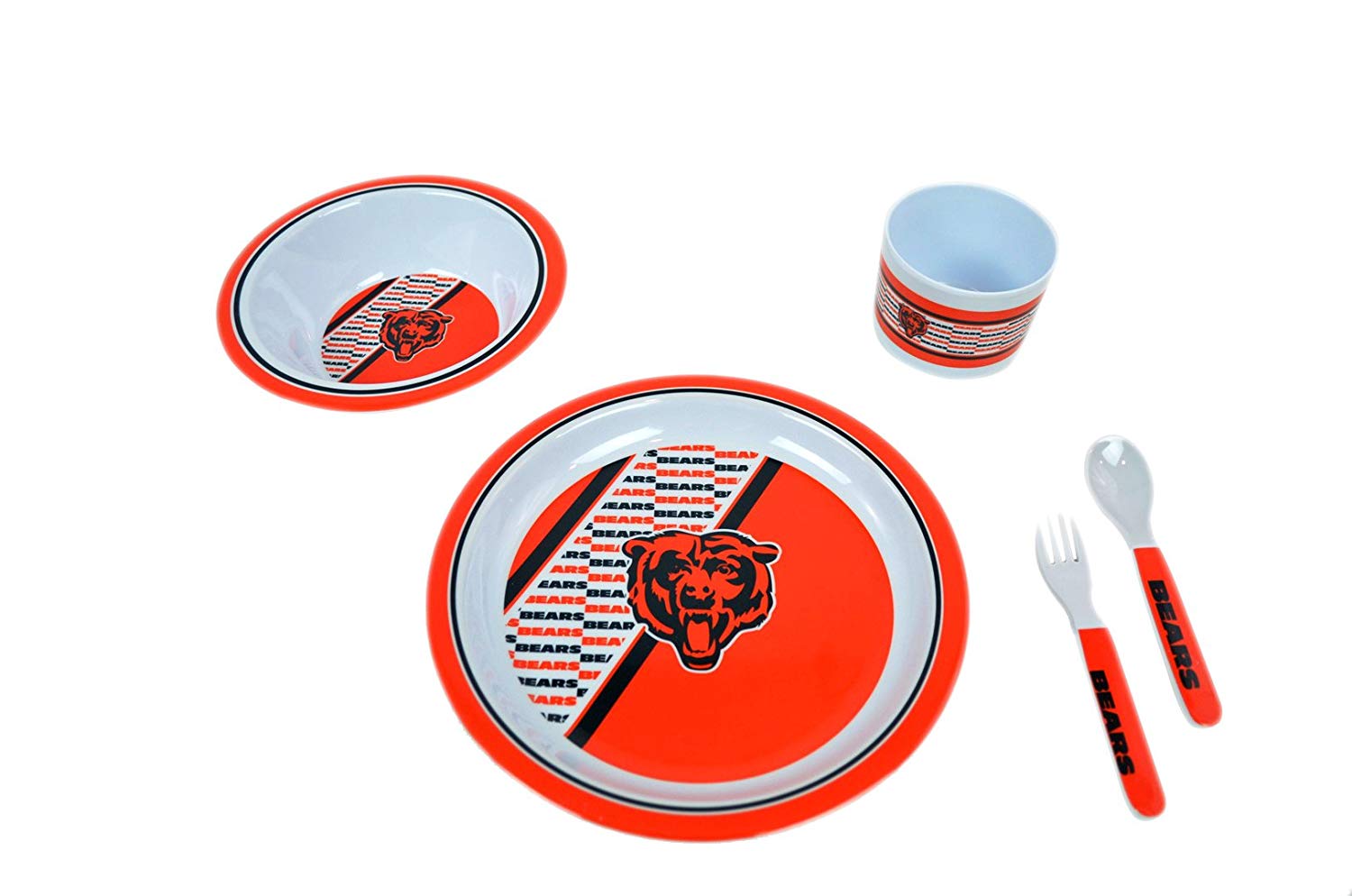 Official National Football League and Disney Fan Shop Authentic NFL Mickey Mouse Hugger Stuff Toy, Blanket and 5-piece Dinner or Lunch Set Bundle