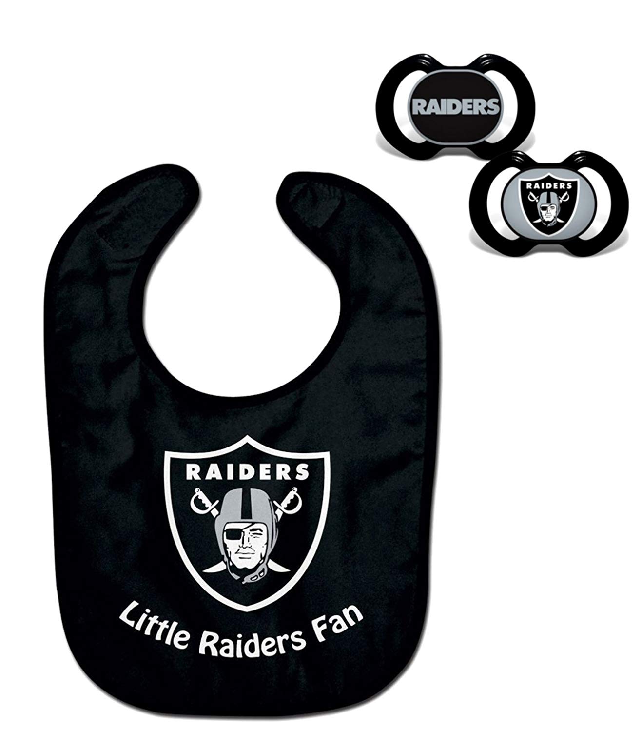 Official NFL Fan Shop Authentic Baby Pacifier and Bib Bundle Set. Start Out Early in Joining The Fan Club and Show Support for Your Favorite Football Team