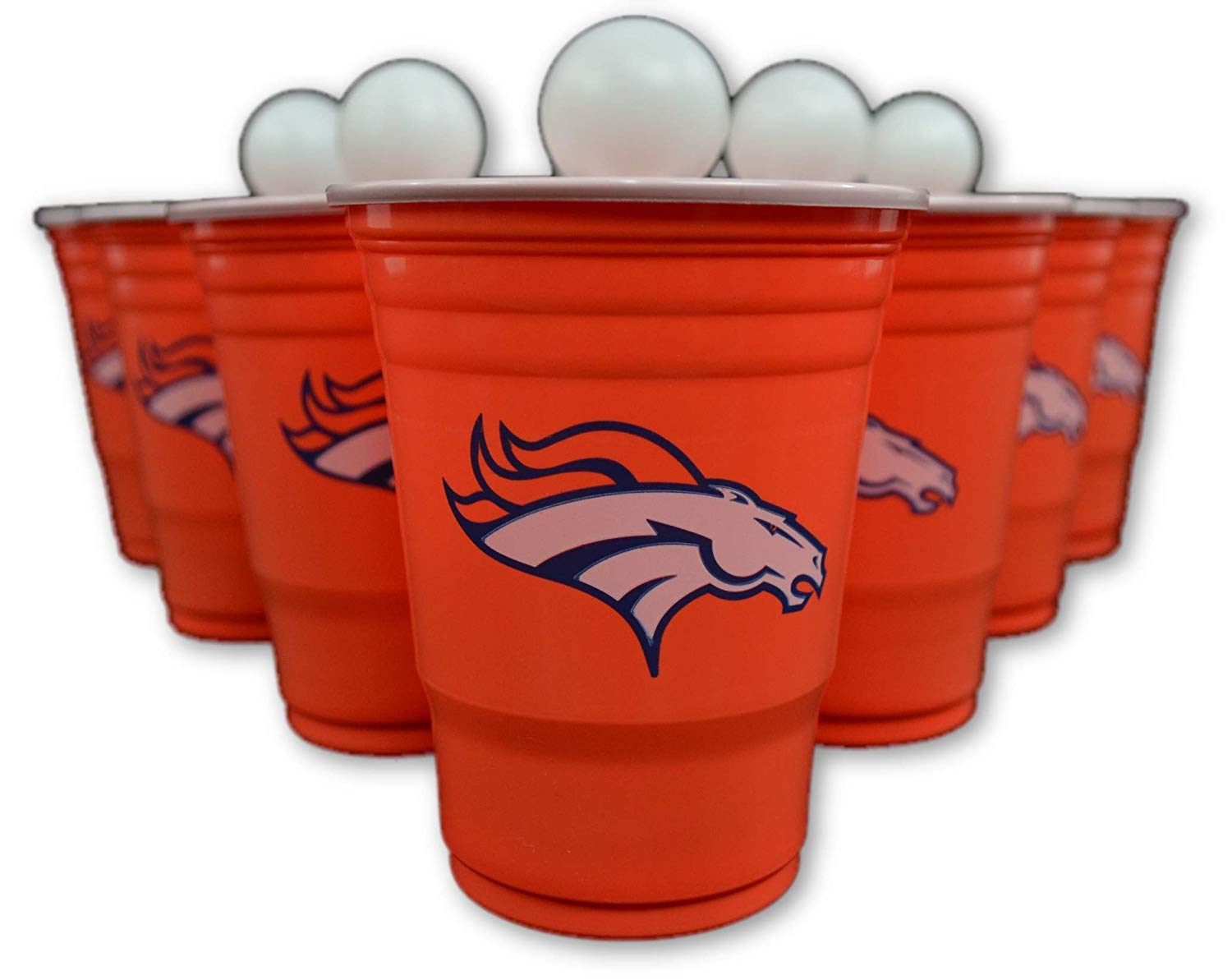 Siskiyou/Sport Mania NFL Fan Shop Beer Pong Set. Rep Your Favorite Team with The Classic Game of Beer Pong at Home or at The Tailgate Party - Comes with 22 Cups and 6 Ping Pong Balls