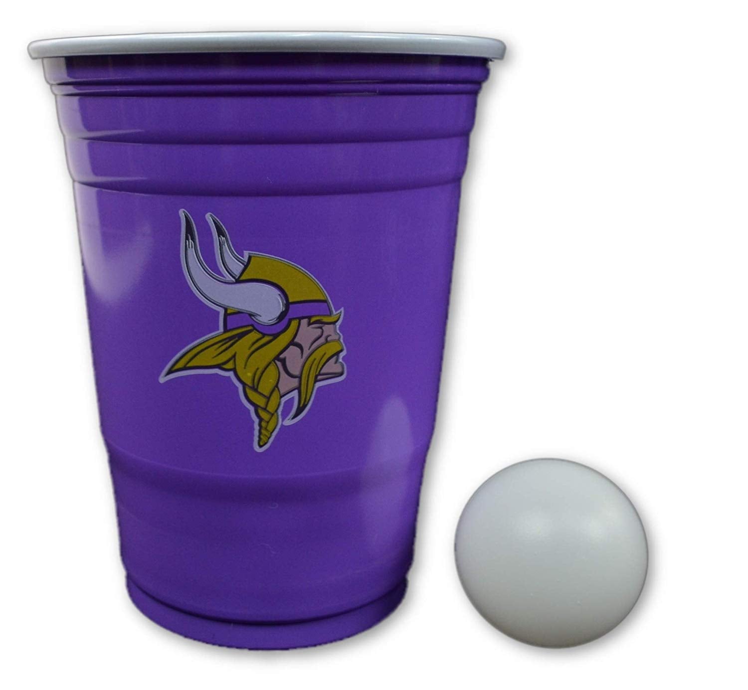 Siskiyou/Sport Mania NFL Fan Shop Beer Pong Set. Rep Your Favorite Team with The Classic Game of Beer Pong at Home or at The Tailgate Party - Comes with 22 Cups and 6 Ping Pong Balls