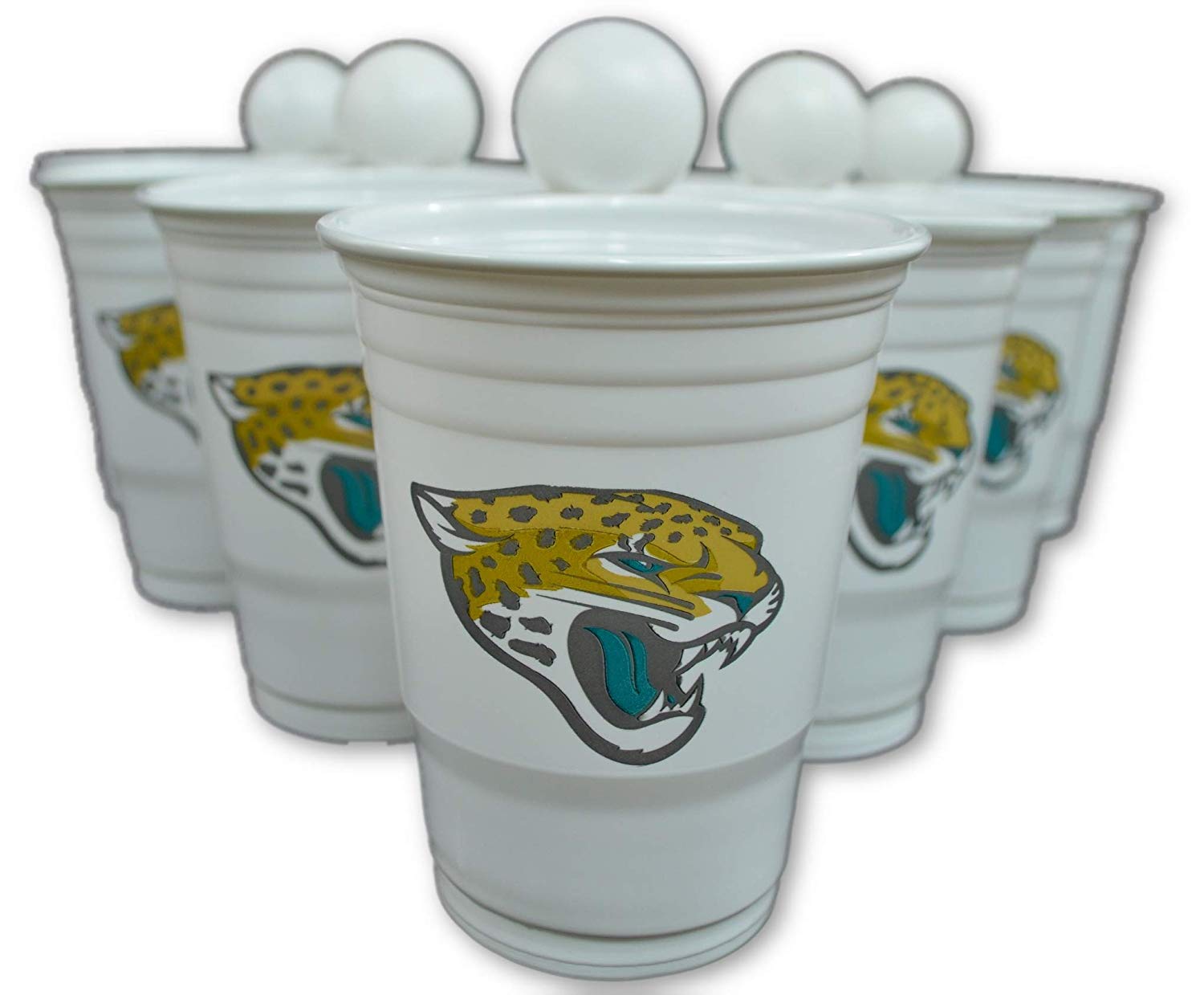 Siskiyou/Sport Mania NFL Fan Shop Beer Pong Set. Rep Your Favorite Team with The Classic Game of Beer Pong at Home or at The Tailgate Party - Comes with 22 Cups and 6 Ping Pong Balls