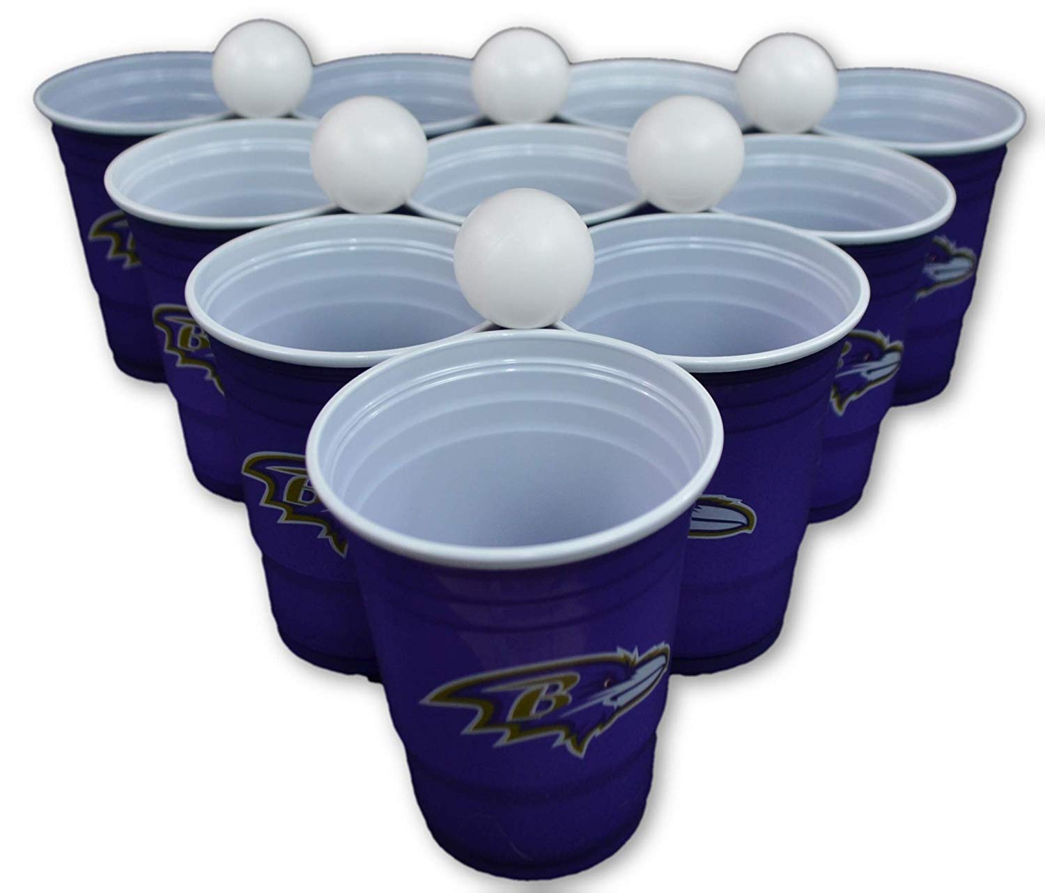 Siskiyou/Sport Mania NFL Fan Shop Beer Pong Set. Rep Your Favorite Team with The Classic Game of Beer Pong at Home or at The Tailgate Party - Comes with 22 Cups and 6 Ping Pong Balls