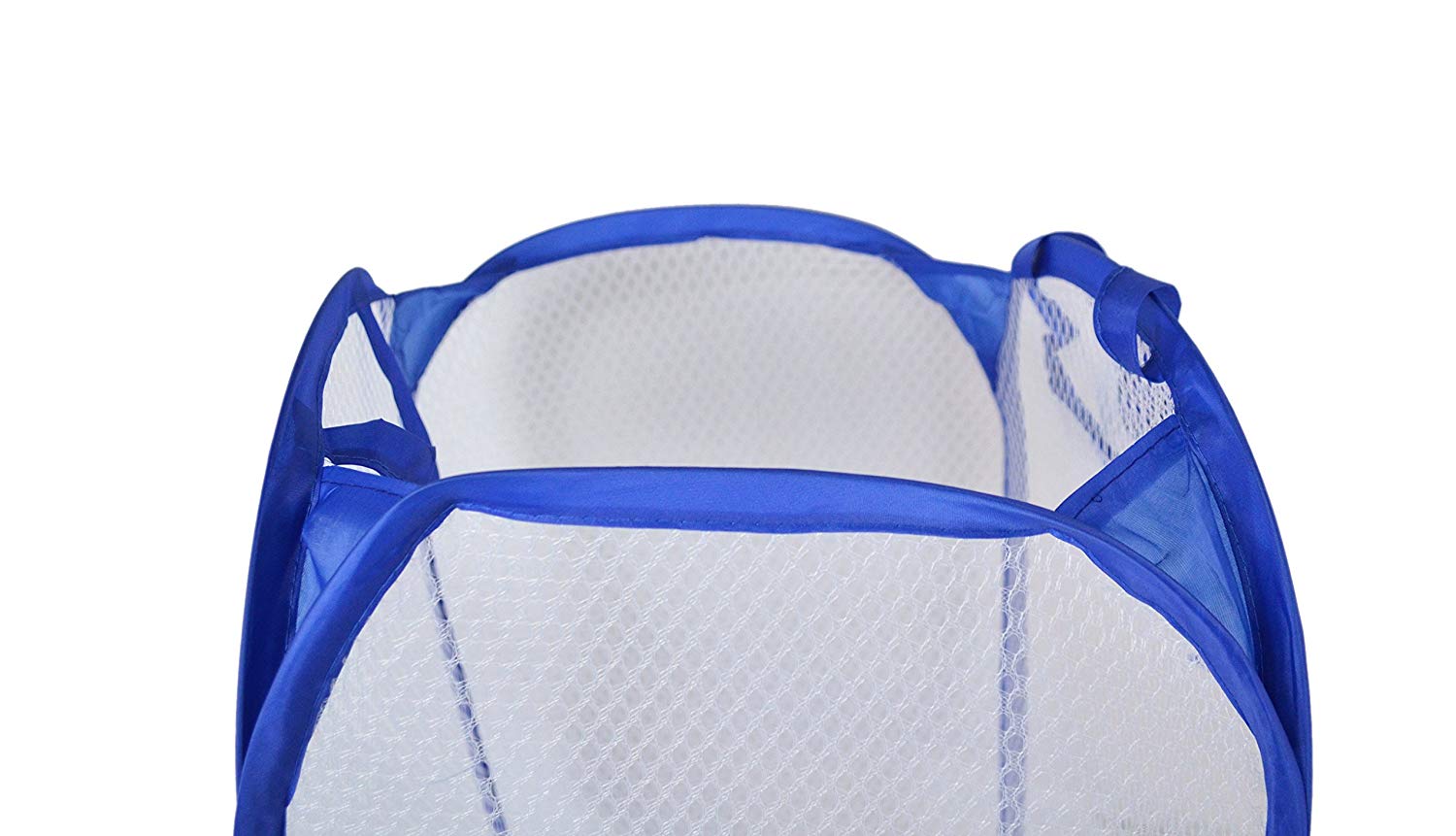 Space-Saving Collapsible Laundry Hamper 2-Pack Basket Bundle. Carrying Handles and Storage pocket - Multiple Colors, Light-weight Mesh Foldable Hampers. Great for College Dorms and Teens