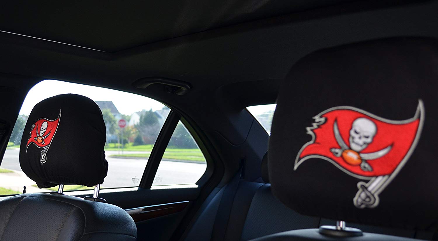 Official National Football League Fan Shop Authentic Headrest Cover (Tampa Bay Buccaneers)