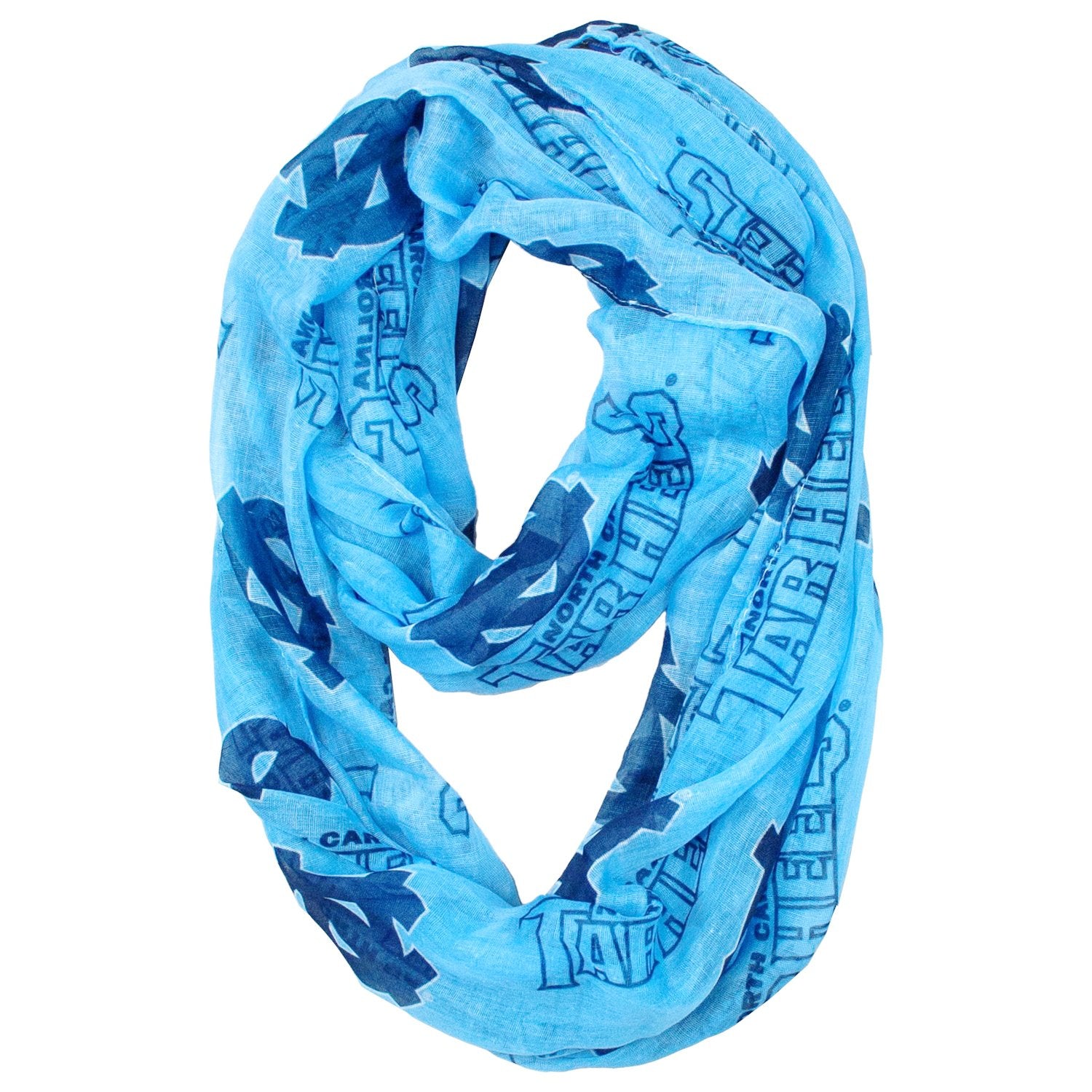 NCAA Merchandise Official National Collegiate Athletic Association Fan Shop Authentic NCAA Infinity Scarf and Hair Twist - Scrunchie Set. Show School Pride Everywhere