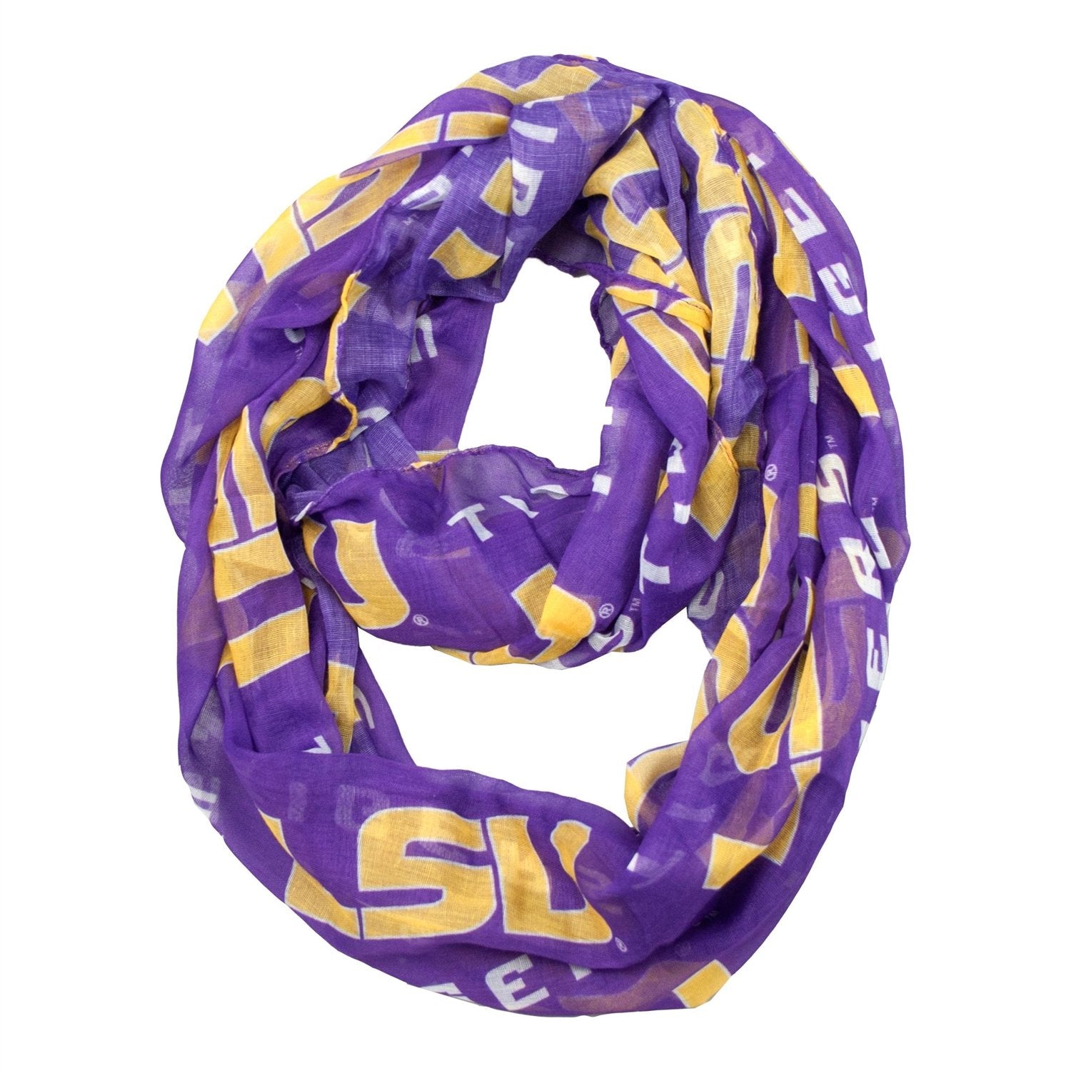 NCAA Merchandise Official National Collegiate Athletic Association Fan Shop Authentic NCAA Infinity Scarf and Hair Twist - Scrunchie Set. Show School Pride Everywhere