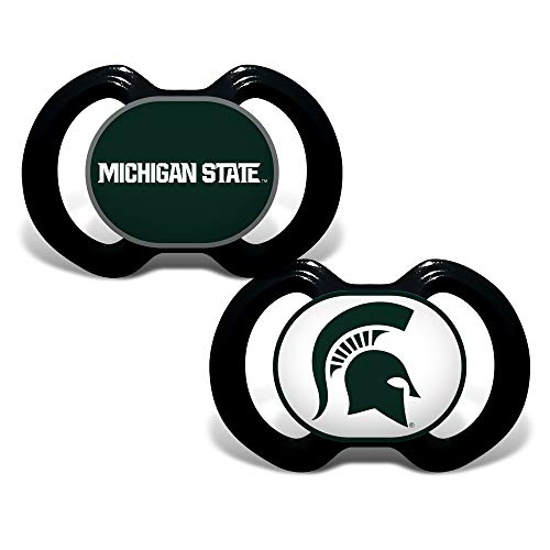 Baby Fanatic Pacifier 2-Pack - NCAA Michigan State Spartans - Officially Licensed League Gear