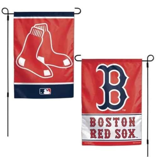 MLB Boston Red Sox Flag12x18 Garden Style 2 Sided Flag, Team Colors, One Size