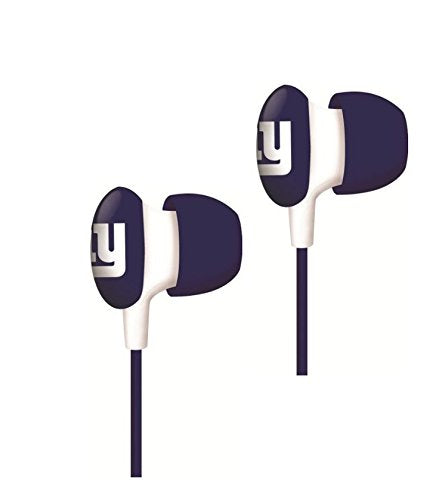 Official National Football League Fan Shop Authentic NFL Earbud Headphones and 2-pack Silicone Rubber Team Wristband Bundle Set