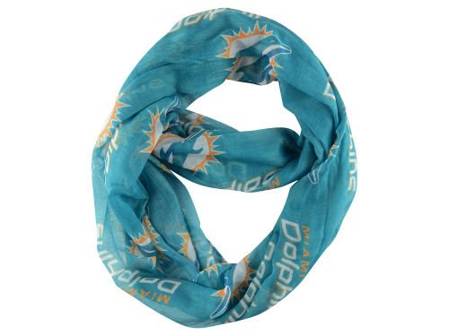 Official National Football League Fan Shop Authentic NFL Womens Infinity Scarf and Hair Scrunchie Bundle Set