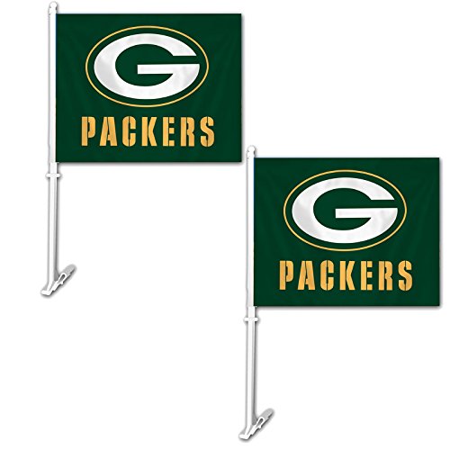 Fremont Die Official National Football League Fan Shop Authentic NFL 2-Pack Car Window Flags. Show Team Pride with These 11.5" x 14.5" Window Flags. 
