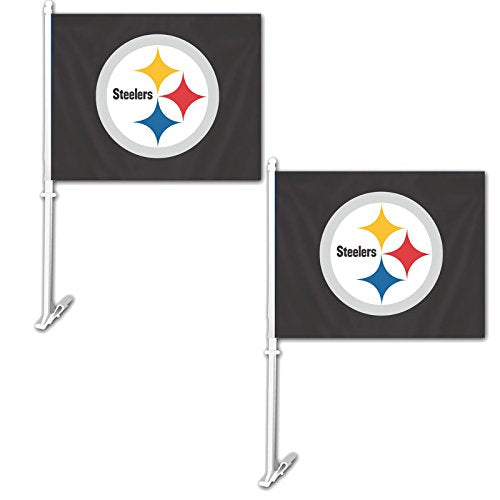 Fremont Die Official National Football League Fan Shop Authentic NFL 2-Pack Car Window Flags. Show Team Pride with These 11.5" x 14.5" Window Flags. 