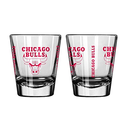 Official Fan Shop Authentic NBA Logo 2 oz. Shot Glasses 2-Pack Bundle. Show your Basketball Team Pride at home, your Bar or at the Tailgate.