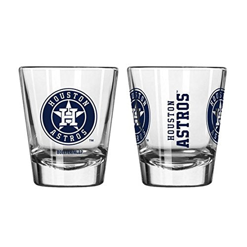 Official Fan Shop Authentic MLB Logo 2 oz Shot Glasses 2-Pack Bundle. Show Team Pride at Home, Your Bar or at The Tailgate. Gameday Shot Glasses for a Goodnight