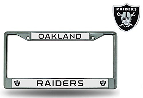 Rico Official National Football League Fan Shop Licensed NFL Shop Authentic Chrome License Plate Frame and Colored Auto Emblem