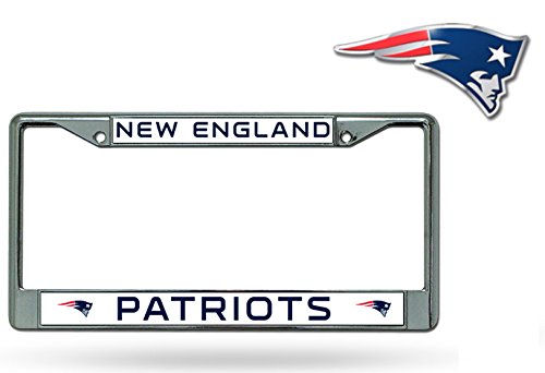 Rico Official National Football League Fan Shop Licensed NFL Shop Authentic Chrome License Plate Frame and Colored Auto Emblem