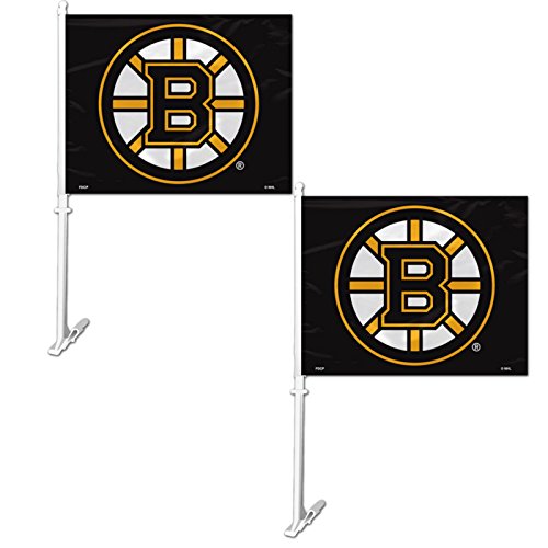 Official National Hockey League Fan Shop Authentic NHL 2-pack Car Flag (Boston Bruins)