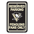 NHL Authentic Reserved Parking Sign, 12 x 18 Inch - Pittsburgh Penguins