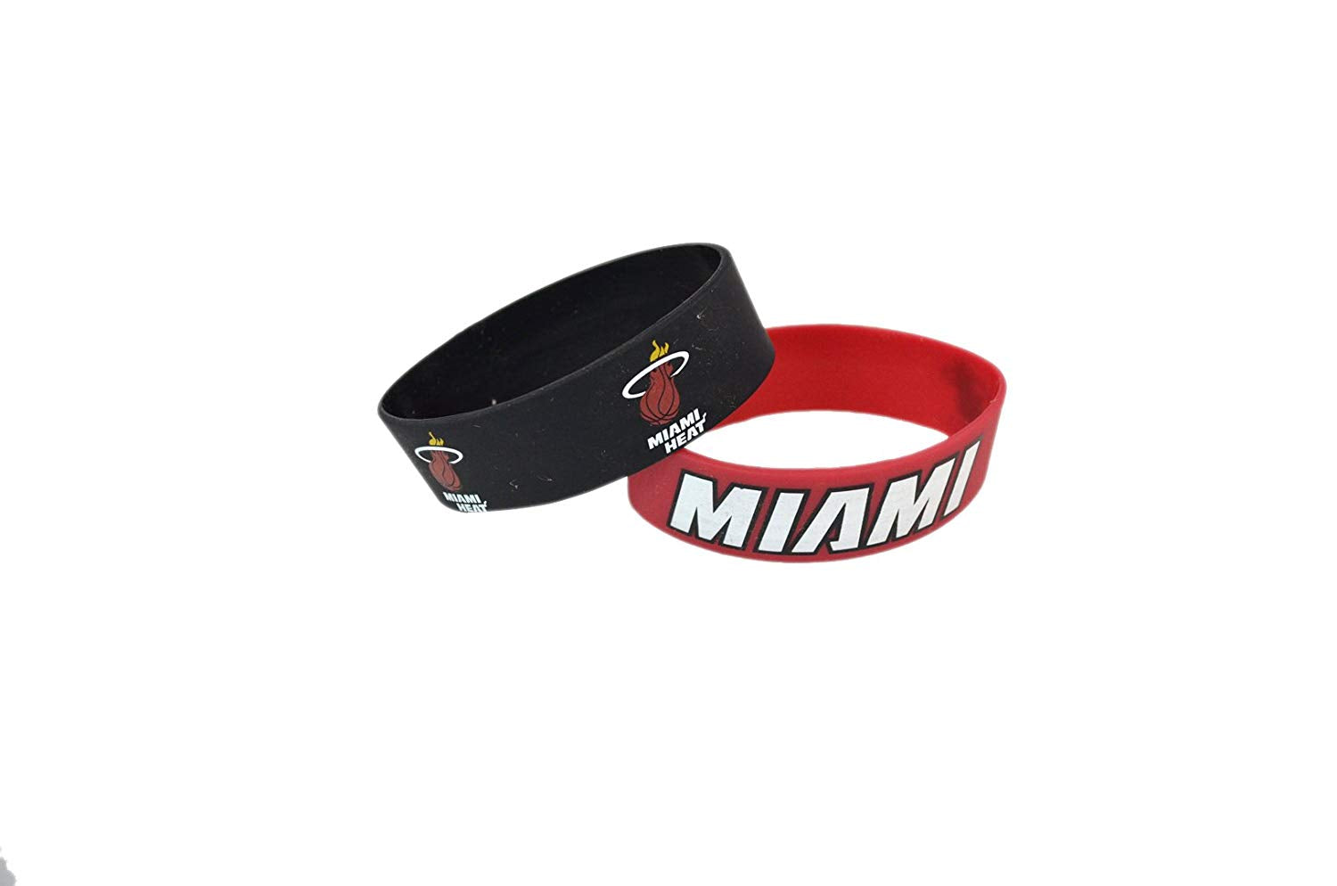 Official National Basketball Association Fan Shop Authentic NBA 4-pack Silicone Rubber Wristbands (Miami Heat)