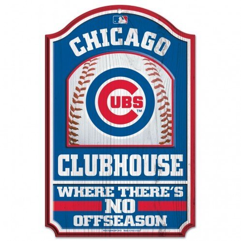 WinCraft Official Major League Baseball Fan Shop Authentic MLB Fan Cave Man Cave Premium Wooden Clubhouse Sign