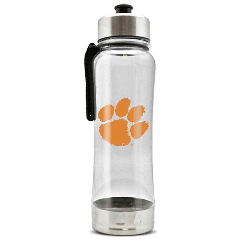 Duck House Official National Collegiate Athletic Association Fan Shop Authentic 2-Pack NCAA College Clear Clip-On 16oz Stainless Steel Water Bottle Bundle