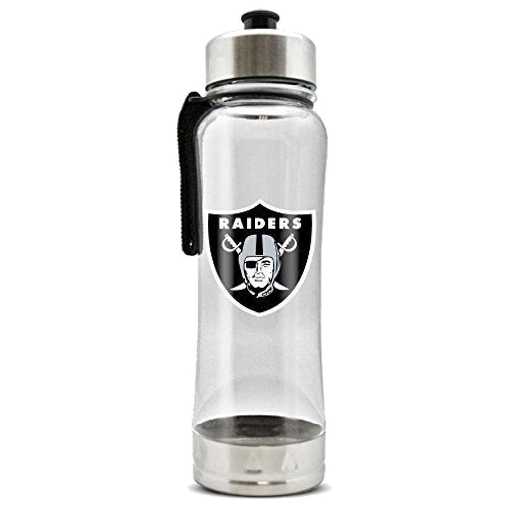 Duck House Official National Football League Fan Shop Authentic 2-Pack NFL Stainless Steel and Clear Clip-On 20oz Stainless Steel Water Bottle Bundle