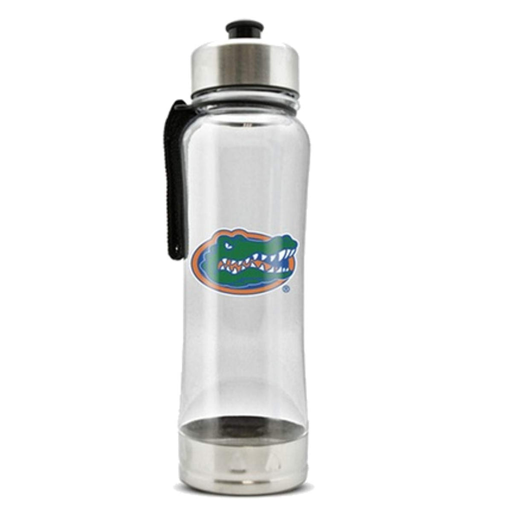 Duck House Official National Collegiate Athletic Association Fan Shop Authentic 2-Pack NCAA College Clear Clip-On 16oz Stainless Steel Water Bottle Bundle