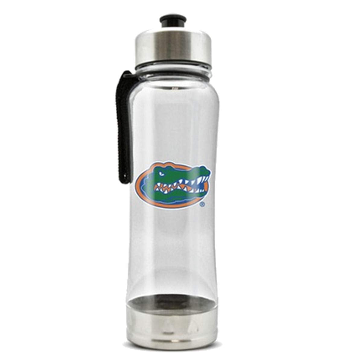 Duck House Official National Collegiate Athletic Association Fan Shop Authentic 2-Pack NCAA College Clear Clip-On 16oz Stainless Steel Water Bottle Bundle