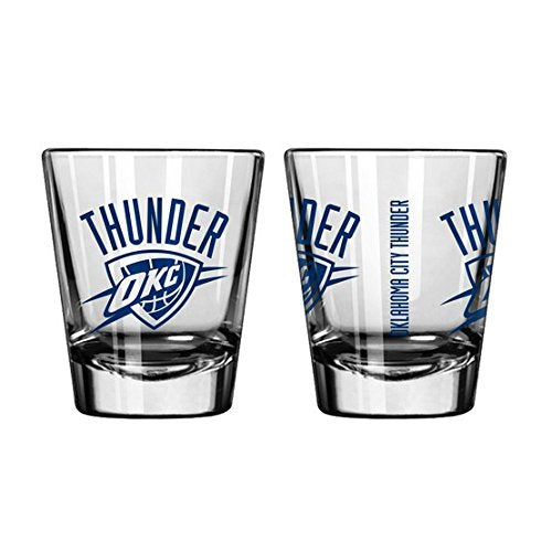 Official Fan Shop Authentic NBA Logo 2 oz. Shot Glasses 2-Pack Bundle. Show your Basketball Team Pride at home, your Bar or at the Tailgate.