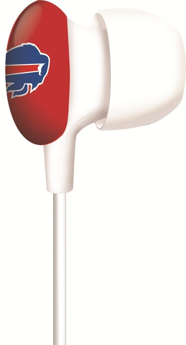 Official National Football League Fan Shop Authentic NFL Earbud Headphones and 2-pack Silicone Rubber Team Wristband Bundle Set