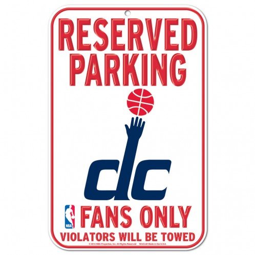 National Basketball Association Parking Sign, 11-Inch-by-17-Inch, Washington Wizards
